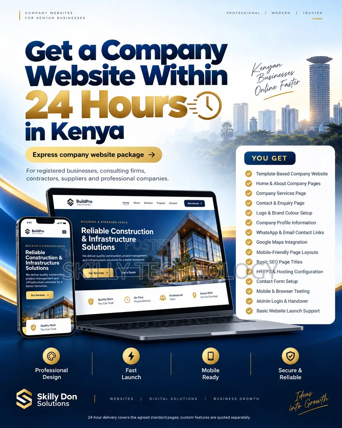 Get a Company Website Within 24 Hours in Kenya