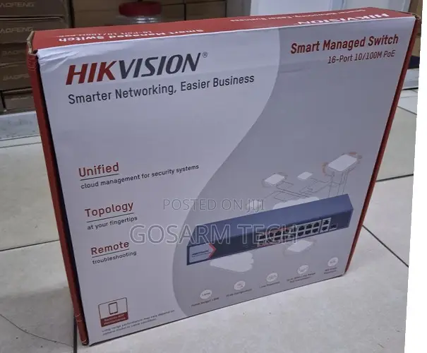 Brand New Hikvision Ds-3e1318p-Ei/M 16 Port Smart Poe Switch