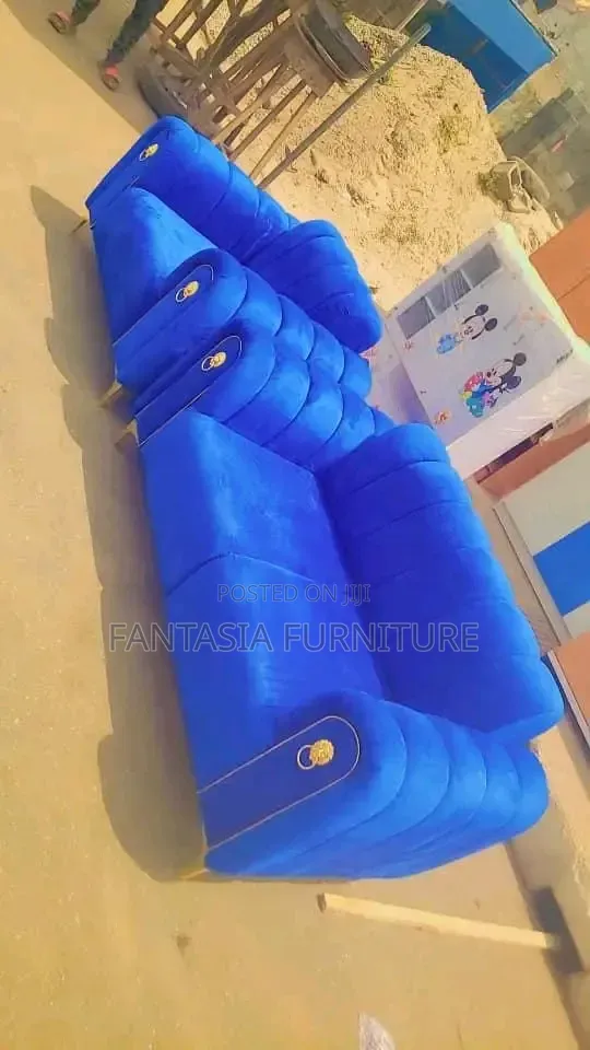 3 Seater + Armchair Royal Blue Sofa Set