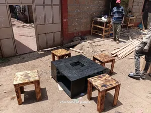 Huge Black Coffe Table With Storage Shelves.
