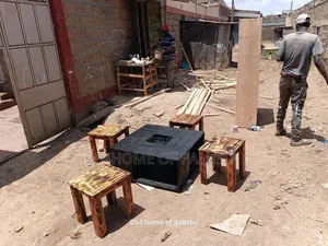 Huge Black Coffe Table With Storage Shelves.