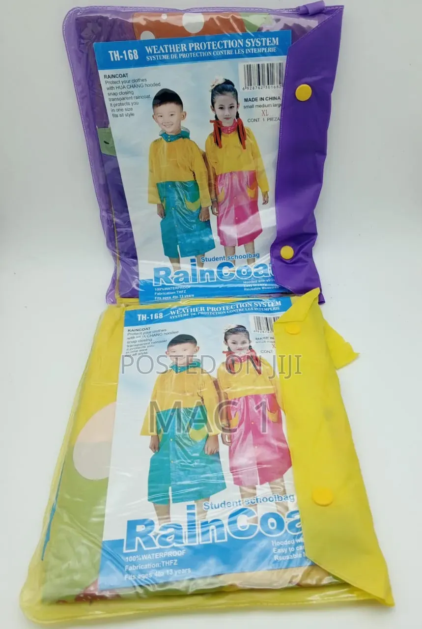 Waterproof Kids' Hooded Raincoat – High Quality