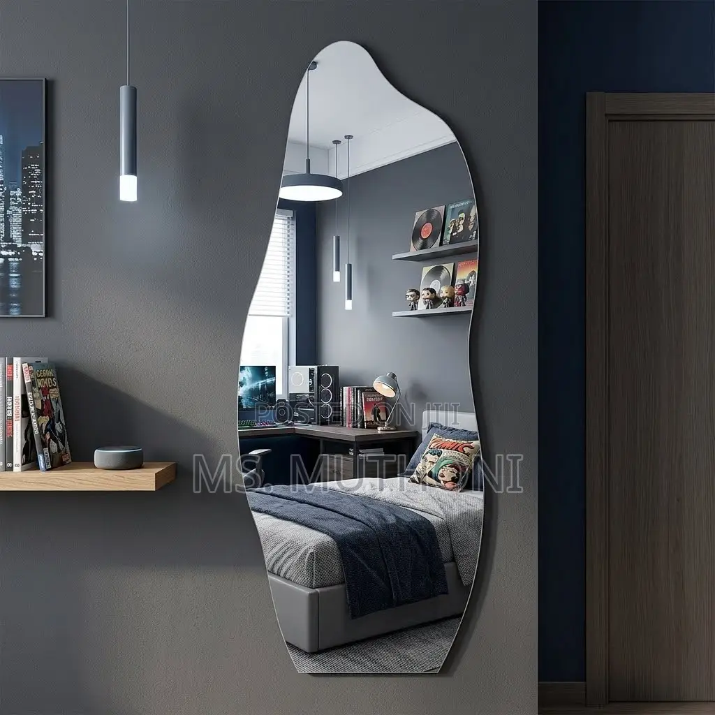 Dolphin-Curve Stick-on Mirror