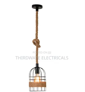 Rope Pendant Light Ceiling Vintage Hemp Rope