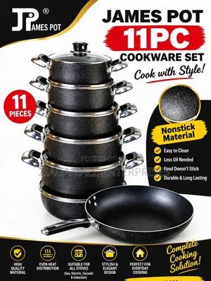 *James Pot 11pc Cookware Set*
*Selling 
*Nonstick Material*
