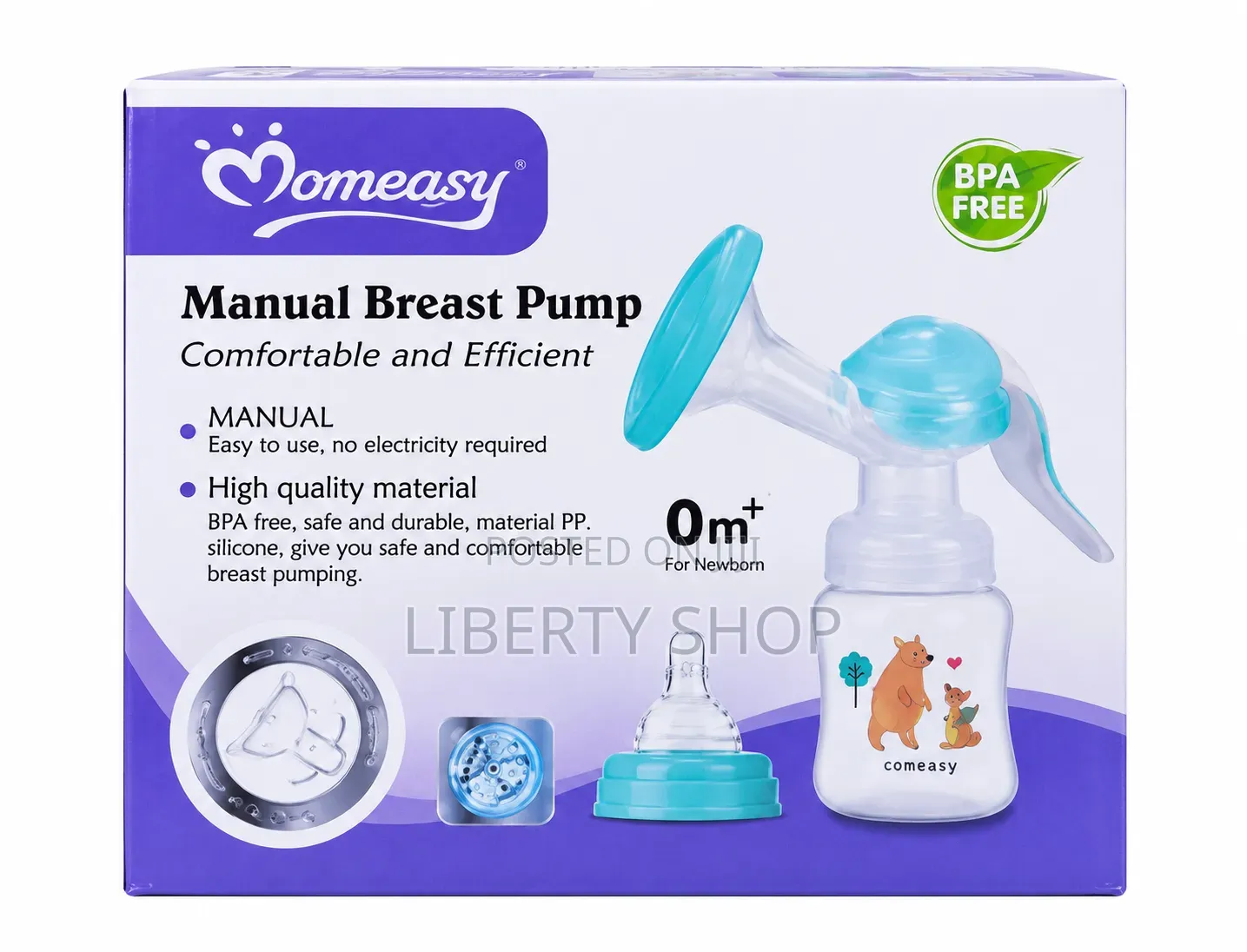 Mom Easy Manual Breast Pump – Portable Hand Breast Milk Extractor