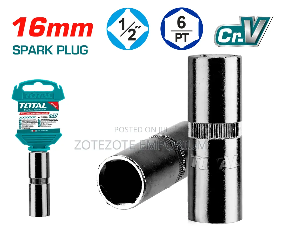 Total 1/2" Spark Plug Socket 16mm