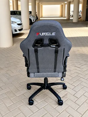 Premium Grey Fabric Gaming Chair With Ergonomic With Headrest