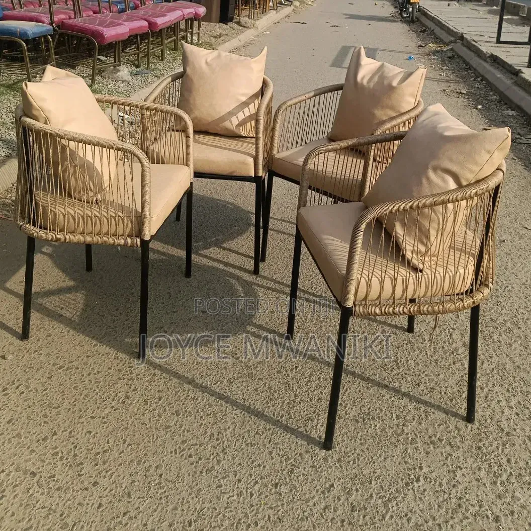 Wooven Outdoor, Restaurant or Balcony Chairs, Baige Colour 