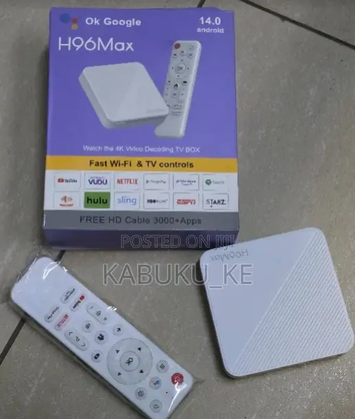 Smart Android TV Box With Youtube + Netflix With Play Store-H96 Max