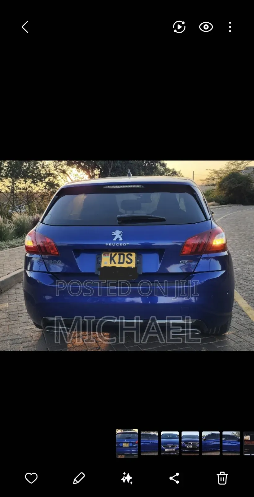Peugeot 308 2017 Blue