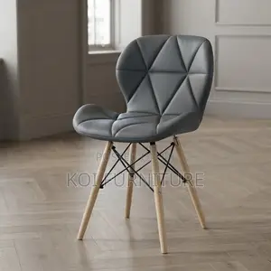 Dining Chairs; Leather Mid Backrest Ergonomic Eames Chair