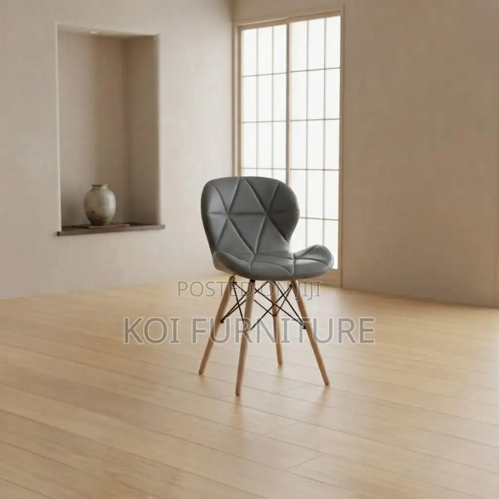 Dining Chairs; Leather Mid Backrest Ergonomic Eames Chair
