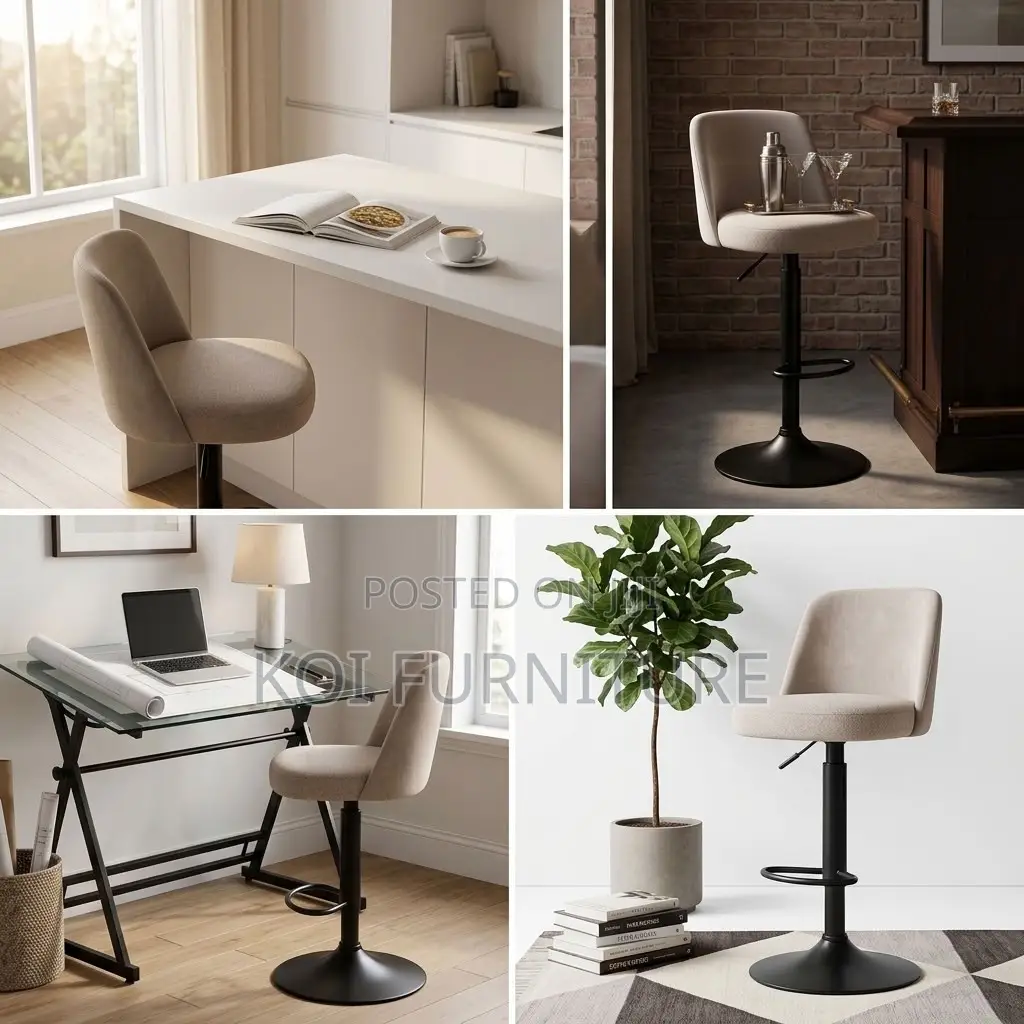 Barstool; Adjsutable High Leather Modern Barstools