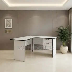Office Desk; White Round Curved 1200MM Home Office Computer Desk