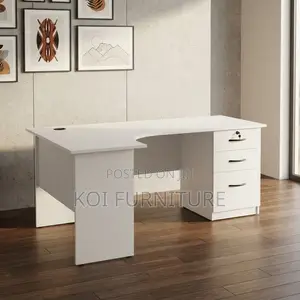 Office Desk; White Round Curved 1200MM Home Office Computer Desk