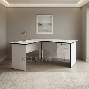 Office Desk; White Round Curved 1200MM Home Office Computer Desk