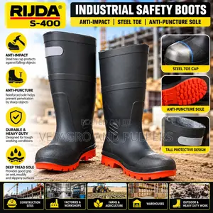 RI Rijda S-400 Industrial Safety Gumboots–Steel Toe Anti-Puncture Sole