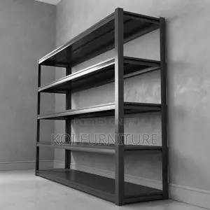 Storage Unit; Black Organization Storage Shelf Rack