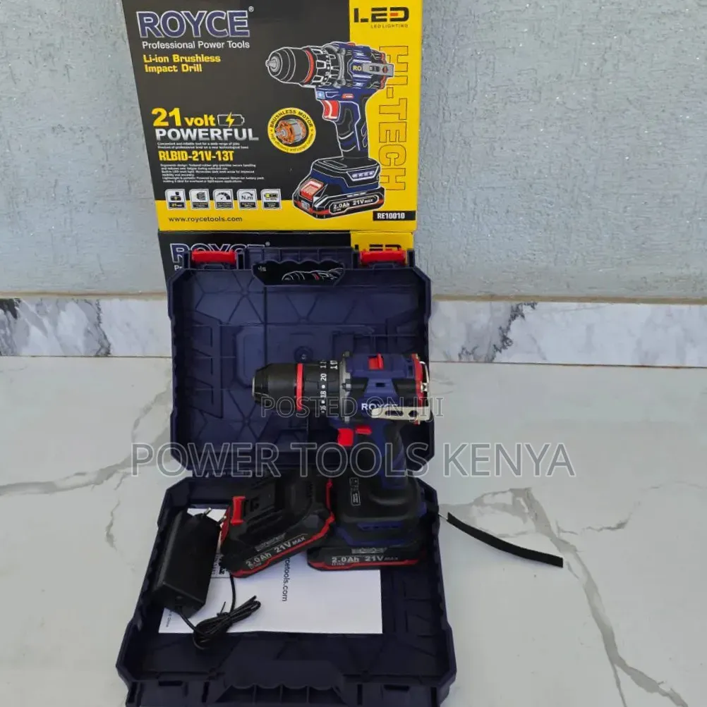 Royce 21V Brushless Li-Ion Impact Drill Kit