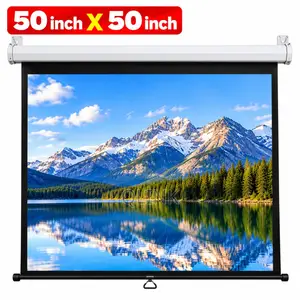 PROJECTOR SCREEN WALL MOUNT 127 by 127 Cm (50 X 50 Inches)