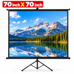 TRIPOD PROJECTOR SCREEN 180 X 180 CMS (70 Inch by 70 Inch)