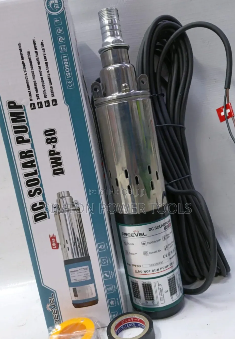 Freevel DWP-80 Submersible DC Solar Pump.