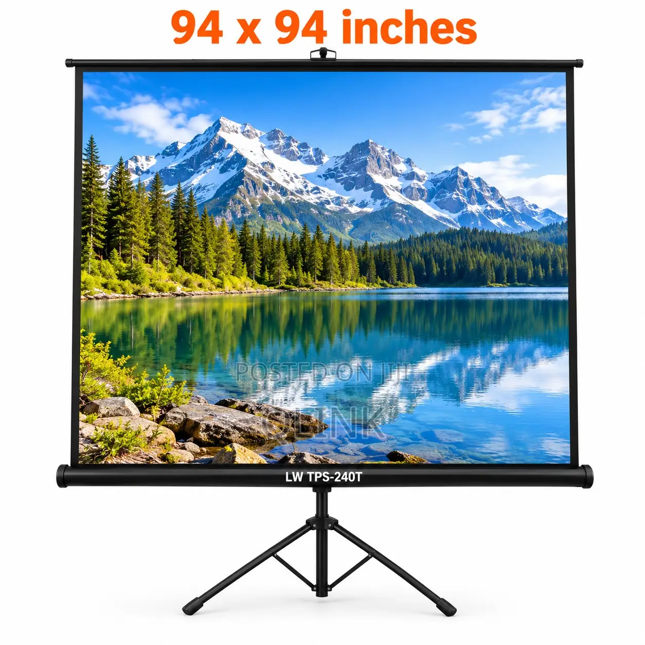 TRIPOD PROJECTOR SCREEN 240 X 240 CMS 94 by 94 Inches)