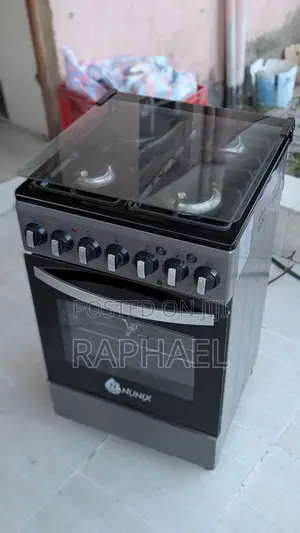 Nunix 50 * 55cm Cooker - 3 Gas Burners, 1 Electric Hotplate + Gas Oven