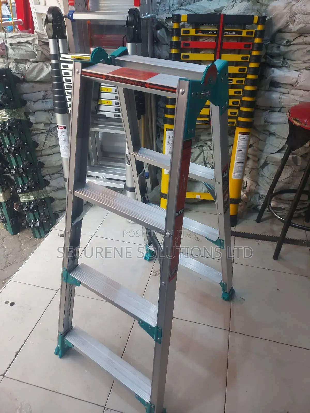 ShangShuo 3+3 Step Aluminum Alloy Double-Side a-Frame Folding Ladder.