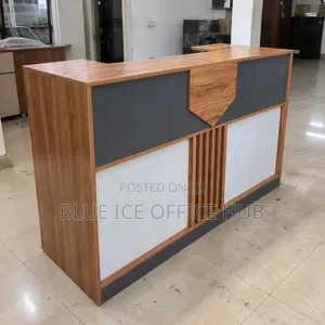 Modern Reception Desk – Wooden Front Office Counter Kenya