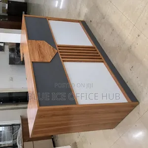 Modern Reception Desk – Wooden Front Office Counter Kenya