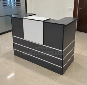 White and Grey Reception Desk – Modern Office Reception Counter