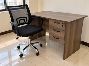 Wooden Office Desk With 3 Drawers – Computer Table Kenya.