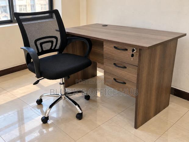 Wooden Office Desk With 3 Drawers – Computer Table Kenya. - thumbnail 5