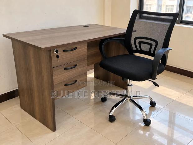 Wooden Office Desk With 3 Drawers – Computer Table Kenya. - thumbnail 2