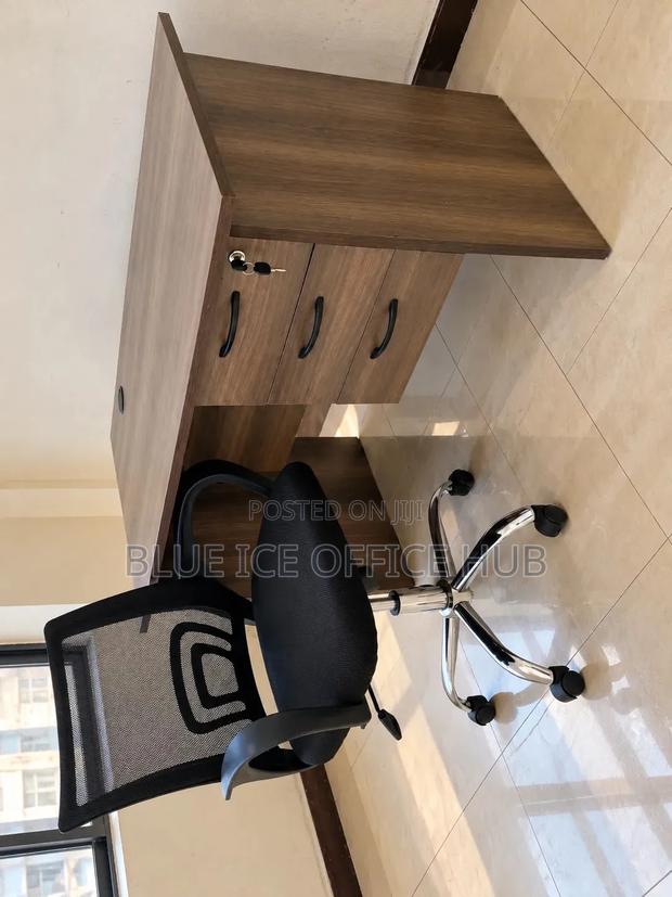 Wooden Office Desk With 3 Drawers – Computer Table Kenya. - thumbnail 4