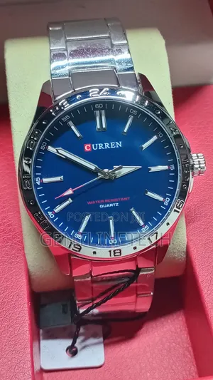 Curren Wrist Watch for Men (Silver and Blue)