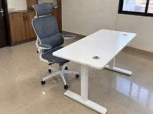 Electric Height Adjustable Desk – White Standing Office Table Kenya