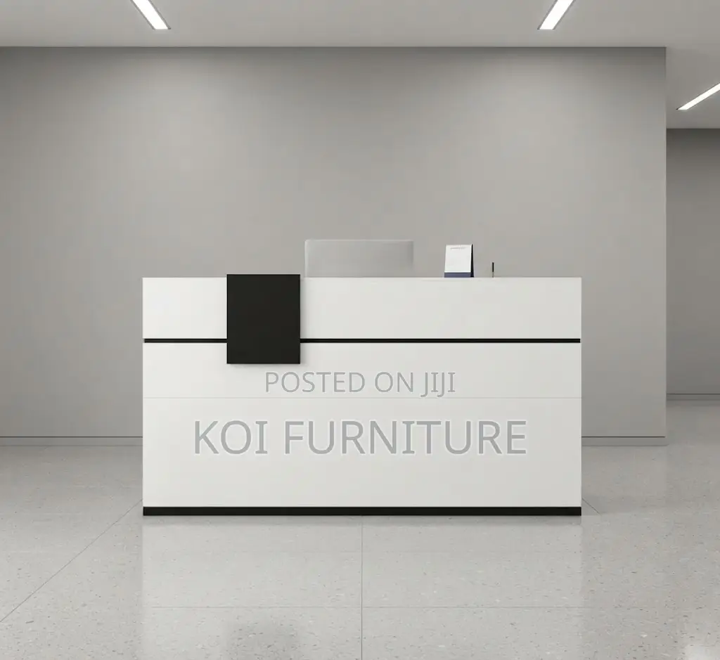 Reception Desk; 1400MM White Reception Computer Desk