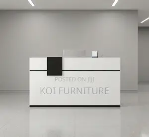 Reception Desk; 1400MM White Reception Computer Desk