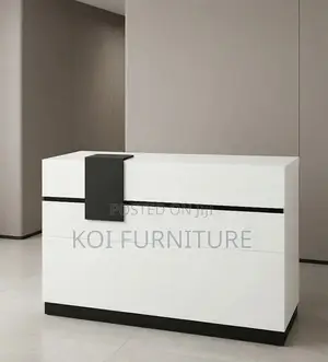 Reception Desk; 1400MM White Reception Computer Desk