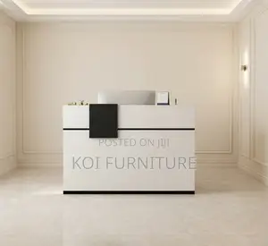 Reception Desk; 1400MM White Reception Computer Desk