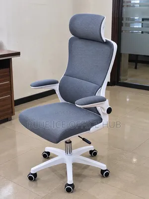 Grey Ergonomic Office Chair With Headrest – Adjustable Computer Chair