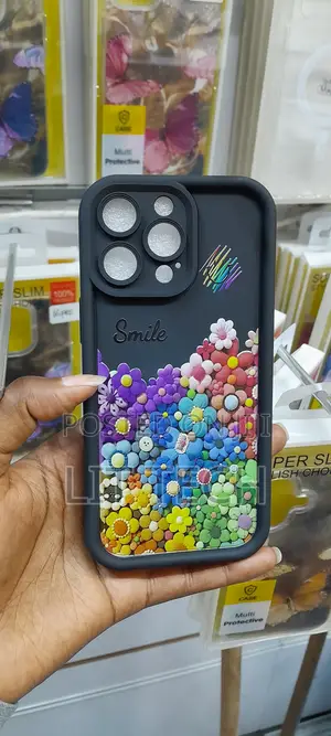 3D Colorful Flower-Themed Protective Phone Case for 11,12,13 Pro Max