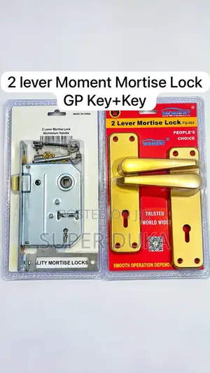 2 Lever Door Lock Set Golden Moment FQ-003 Mortise Key Handles