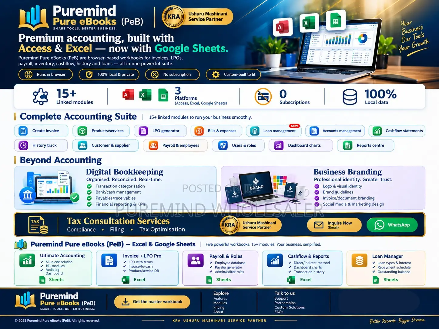 Custome Made Accounting Software (Build in Google Sheets or Excel)