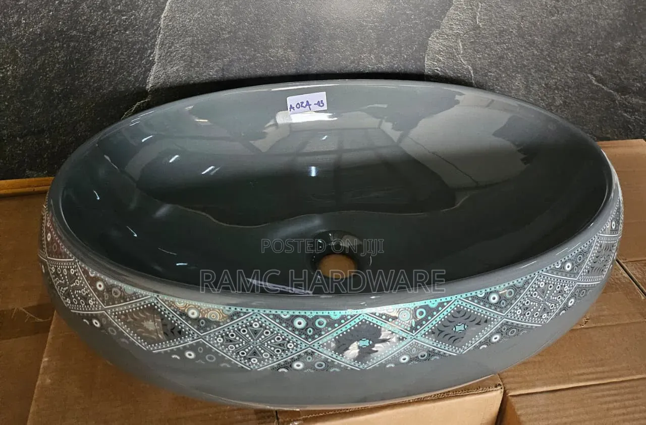 Grey Oval Counter Top.