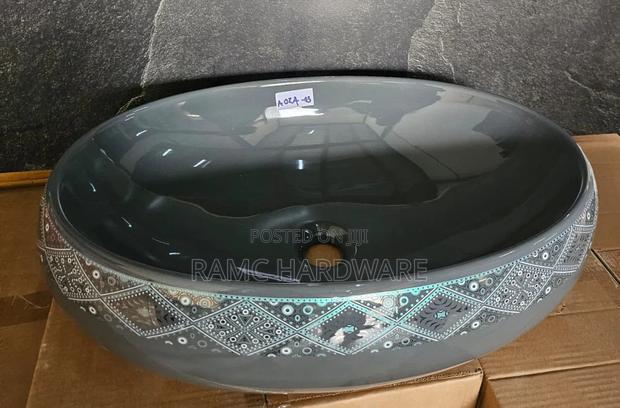 Grey Oval Counter Top.