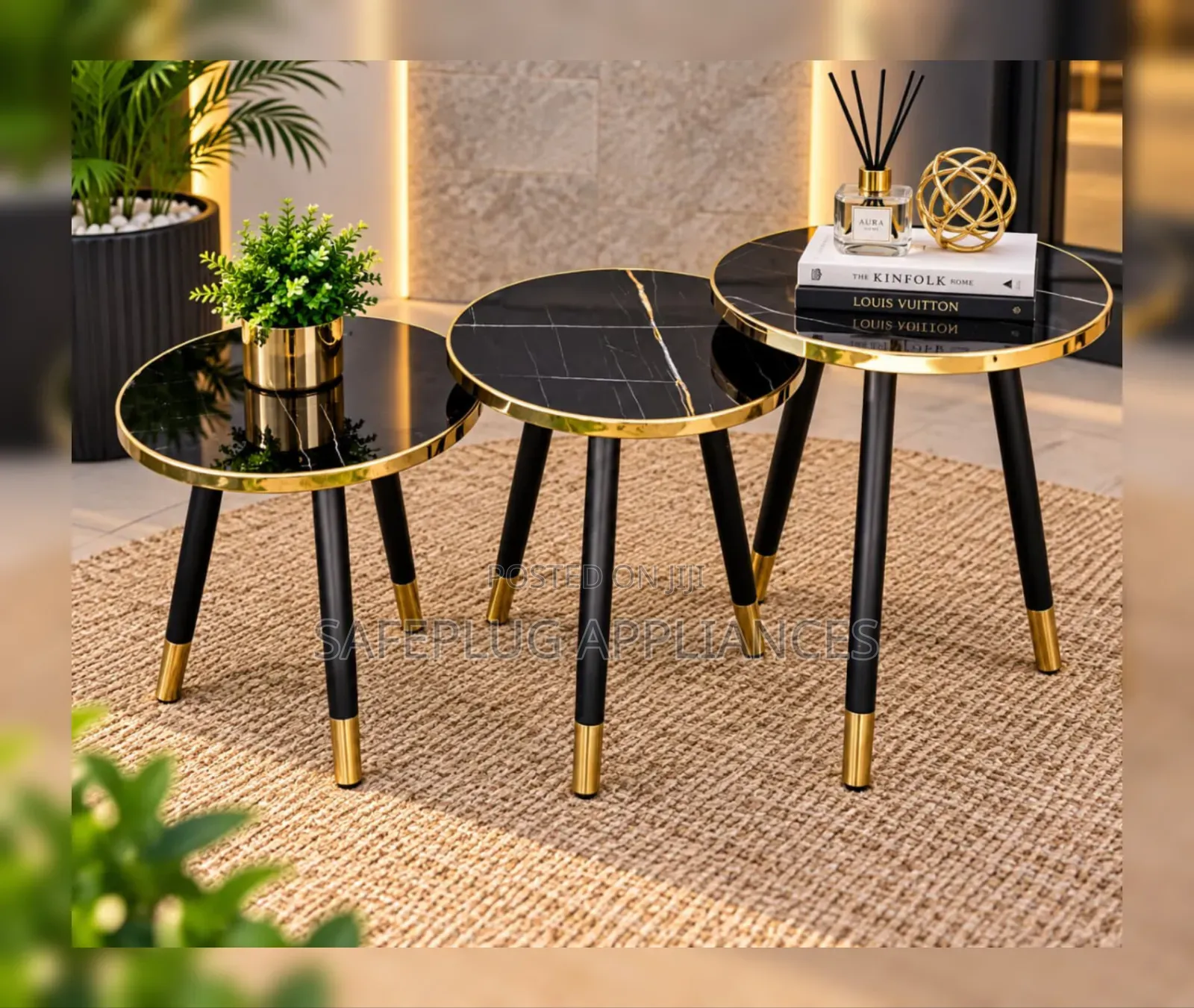 Elegant 3-in-1 Marble Coffee Table